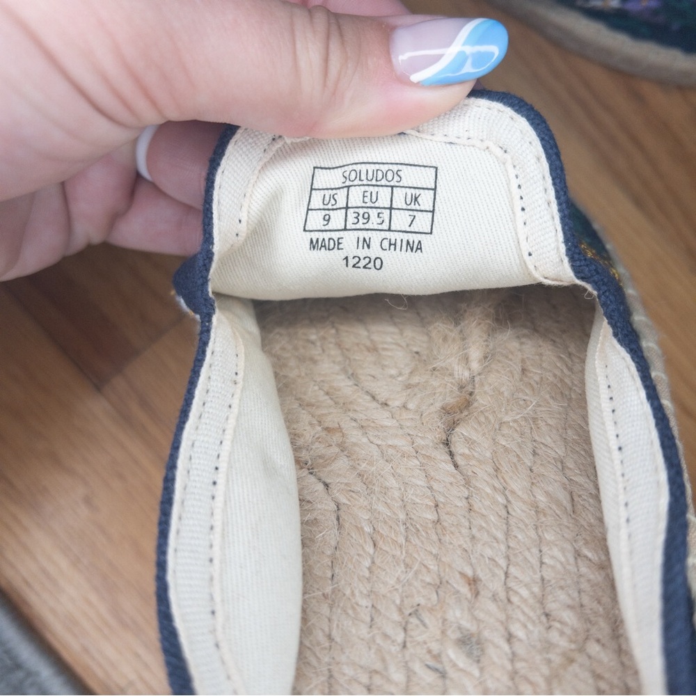 Soludos Embroidered Wildflower Espadrille Mule Slides - Picture 6 of 7